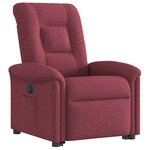 vidaXL Fauteuil inclinable électrique rouge bordeaux tissu