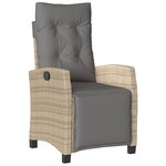 vidaXL Ensemble à manger de jardin coussins 5 Pièces mélange beige rotin