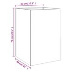 vidaXL Jardinière vert olive 52x48x75 cm acier laminé à froid