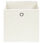vidaXL Boîtes de rangement 4 Pièces Blanc 32x32x32 cm Tissu