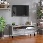 vidaXL Meuble TV sonoma gris 100x34 5x44 5 cm bois d'ingénierie