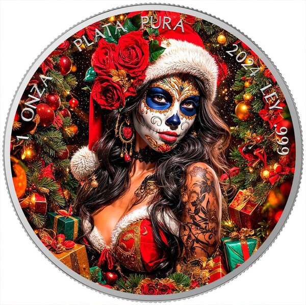 Pièce de monnaie en Argent g 31.1 (1 oz) Millésime 2024 DIA DE LOS MUERTOS