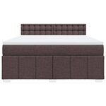 vidaXL Sommier à lattes de lit avec matelas Marron foncé 180x200 cm
