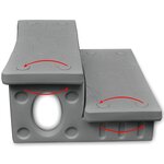 vidaXL Marches de spa gris