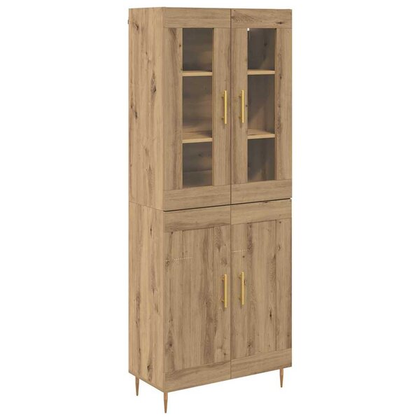 vidaXL Haut Armoire 2 Pièces Chêne artisanal Bois d'ingénierie