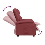 vidaXL Fauteuil inclinable Rouge bordeaux Similicuir