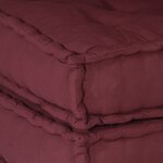Poufs modulaires vidaXL 4 pièces en tissu bourgogne
