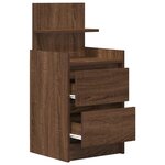 vidaXL Table de chevet avec 2 tiroirs chêne marron 38x34x80 cm
