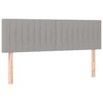 vidaXL Sommier à lattes de lit avec matelas Gris clair 140x190cm Tissu