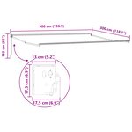 vidaXL Auvent Rétractable Multicolore 500 × 300 cm tissu