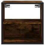 vidaXL Tables de chevet murales 2 Pièces Chêne fumé 40x31x39 5 cm
