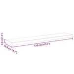 vidaXL Étagères murales flottantes 2 Pièces noir 120x23 5x3 8 cm MDF