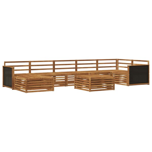 vidaXL Ensemble de canapés d'extérieur 8 Pièces Naturel
