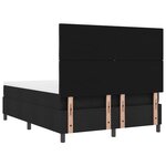 vidaXL Lit à ressorts avec matelas et banc noir 140x190 cm tissu