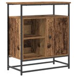 Buffet vidaXL en vieux bois 69x35x80 cm en bois d'ingénierie et en acier