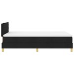 vidaXL Lit à ressorts avec matelas Noir 120 x 190 cm tissu
