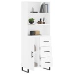 vidaXL Buffet haut Blanc 69 5x34x180 cm Bois d'ingénierie