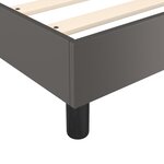 vidaXL Sommier à lattes de lit avec matelas Gris 90x200 cm Similicuir