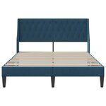 vidaXL Cadre de lit avec tête de lit Bleu 160 x 200 cm Velours