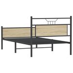 vidaXL Cadre de lit sans matelas chêne sonoma 107x203 cm
