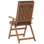 vidaXL Chaise de jardin 8 Pièces Marron 57 x 71.5 x 104cm Teck massif