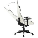 Vidaxl chaise de jeu blanc et noir cuir artificiel