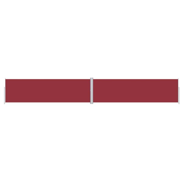 vidaXL Auvent latéral rétractable Rouge 180x1200 cm