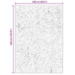 vidaXL Tapis de surface HUARTE Marron 340 x 240 cm Polyester