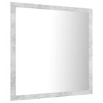 vidaXL Miroir à LED de salle de bain Gris béton 40x8 5x37 cm Acrylique