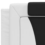 vidaXL Cadre de lit sans matelas blanc et noir 200x200 cm similicuir