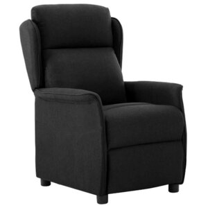 vidaXL Fauteuil inclinable Noir 66.5 x 94 x 101.5 cm Polyester