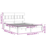 vidaXL Cadre de lit sans matelas 160x200 cm bois massif de pin