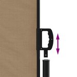 vidaXL Auvent latéral rétractable taupe 120x1200 cm