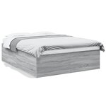vidaXL Cadre de lit sans matelas sonoma gris 150x200 cm