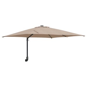 vidaXL Parasol de jardin Taupe et Noir 248.5 x 247.5 x 160 cm