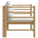 vidaXL Canapé de jardin avec coussins gris clair bambou