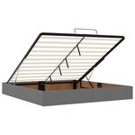 VidaXL Cadre de lit ottoman sans matelas gris foncé 160x200 cm tissu