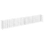 vidaXL Lit surélevé à gabion Acier galvanisé 360x30x60 cm