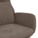 vidaXL Chaise de relaxation Marron Velours