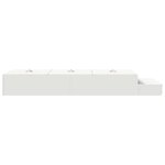 vidaXL Cadre de lit avec rangement Blanc 90 cm Bois d'ingénierie