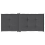 vidaXL Coussins de chaise de jardin à dossier haut lot de 2 anthracite