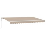 vidaXL Auvent Rétractable Beige 400 x 200 cm Polyester  Aluminium