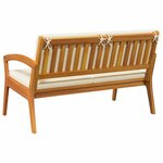 vidaXL Banc de jardin avec coussin Marron Bois d'acacia massif