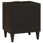 vidaXL Cabinet de chevet 2 Pièces Noir et or 40 x 33 5 x 46 cm