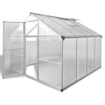 vidaXL Serre renforcée en aluminium avec cadre de base 6 05 m²