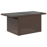 Ensemble de Canapés de Jardin 7 pièces vidaXL avec Coussins Marron Rattan Poly