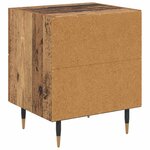vidaXL Cabinet de chevet avec tiroir Bois ancien 40 x 35 x 47.5 cm