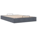 vidaXL Cadre de lit ottoman sans matelas gris foncé 140x200 cm velours