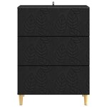 vidaXL Armoire à tiroirs Noir 66 x 34 5 x 90 cm Bois d'ingénierie