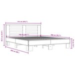 vidaXL Cadre de lit sans matelas noir 150x200 cm